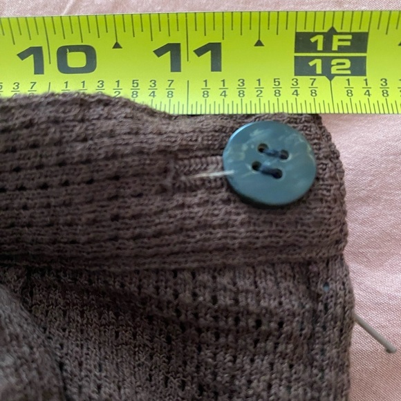 TOKUKO 1er VOL Brown Waffle Pants Made in Japan 24" Waist Hi Rise Wide Leg - Picture 11 of 13